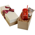 21 Oz. Mason Jar in a Gift Box with Trail Mix